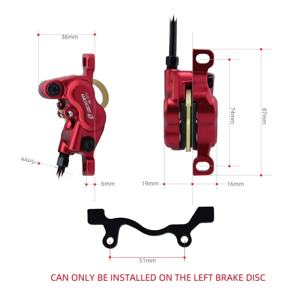 ZOOM HB-876E 4 pistonlu Disk H - Zoom Hydraulic Brake 4 Piston E-Scooter incelemesi ve fiyatı